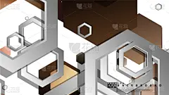 几何形状,六边形,抽象,动物皮,背景,华丽的,传统,暗色,对称,纺织品