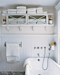 Towel Cabinet 喜欢白色空间的浴室