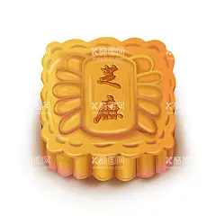  芝麻月饼   - 源文件下载【酷图网】中秋,芝麻月饼,手绘,元素,素材,食物,