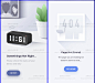 简约扁平应用APP缺省页404空网页Sketch丢失页面模板PSD设计素材-淘宝网
