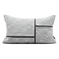 软装样板间沙发北欧简约轻奢现代新中式深浅灰色皮革条纹靠垫靠包-淘宝网
