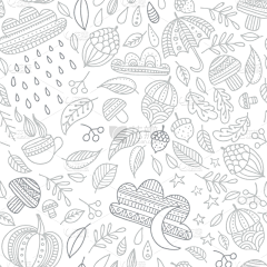 秋天,四方连续纹样,九月,华丽的,十月,杯,壁纸,橡树果,植物,写实