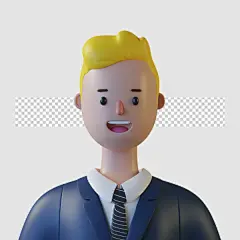 创意可爱卡通3D立体人物头像插画图标渲染免抠图psd设计素材模板-淘宝网