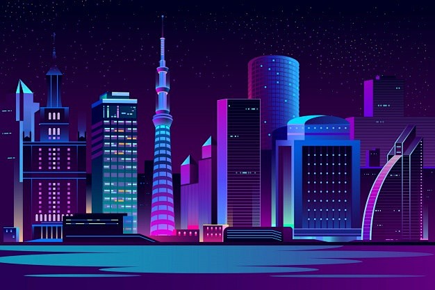 Night city futuristi...