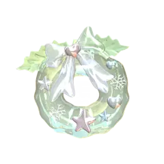 甜美梦幻圣诞-透明绿色圣诞挂门花环