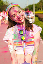 高清：美女跑团惊艳色彩跑 缤纷世界晒美腿_体育_腾讯网