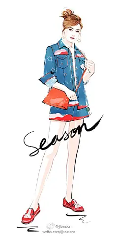 #jjseason插画# #season时装插画# ----- 短裙配美腿，冬天不怕冷。谁是你心中的美腿女王？     #杨幂#    #关晓彤#    #张天爱#   #刘诗诗#    #袁姗姗#    #奚梦瑶#   #唐嫣#    #古力娜扎#    #李沁#     |  #设计秀#@微博设计美学 ​​​​