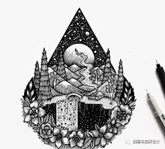 I&amp;B手绘丨超精美华丽的黑白手绘，碉堡了！这才是我的追求啊