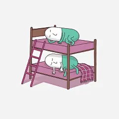 卡通形象上下铺插画设计艺术png免抠素材_新图网 https://ixintu.com 有趣 卡通形象 插画 设计 艺术 创意 上下铺