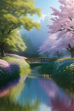 美丽花朵的绘画艺术之美