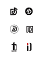 字母D创意图形变形标志logo字体设计