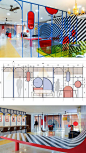 Esquire Office | Studio Bipolar #arch2o #architecture #design #interior #color #colorful #sketch #elevation #office