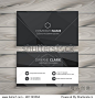 black business card design