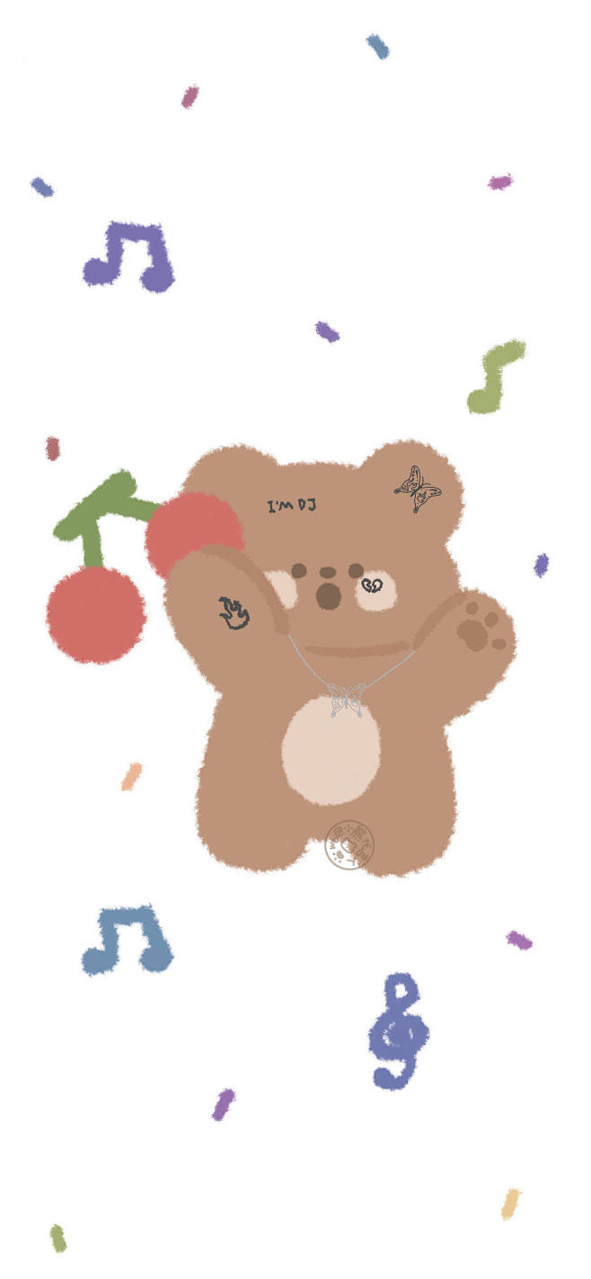 卡通 手机壁纸 cr:玉桂小熊