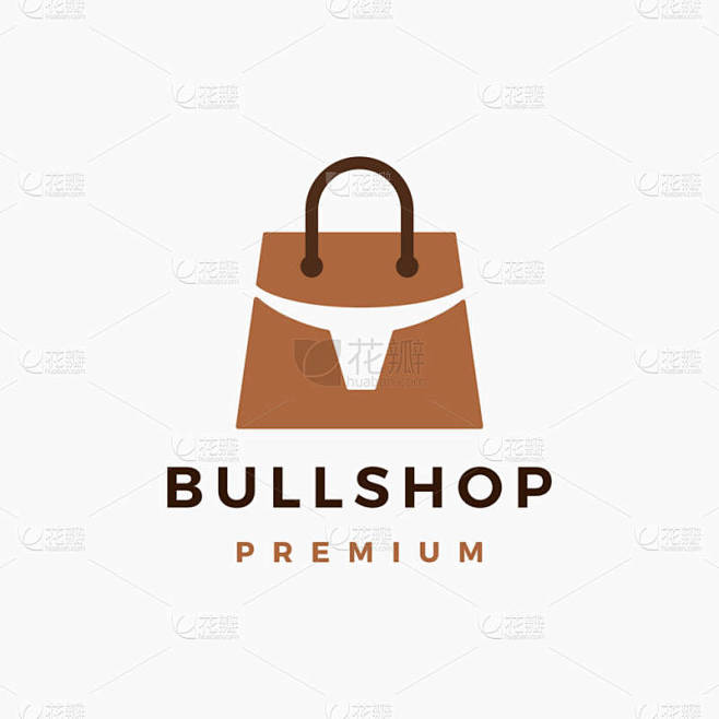 Longhorn Bull Head Shop Store标志向量图标