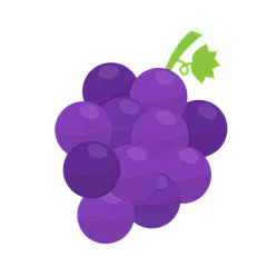 手绘葡萄绿葡萄红葡萄素材免扣