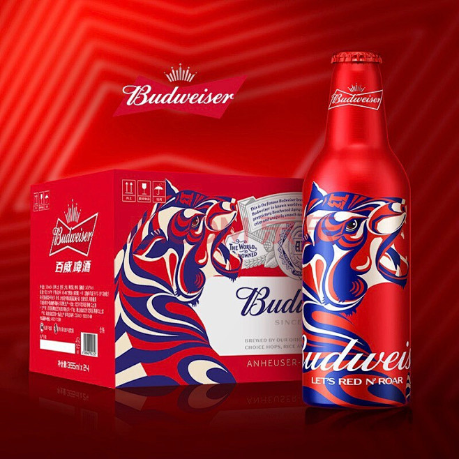 【百威啤酒】百威（Budweiser）淡...