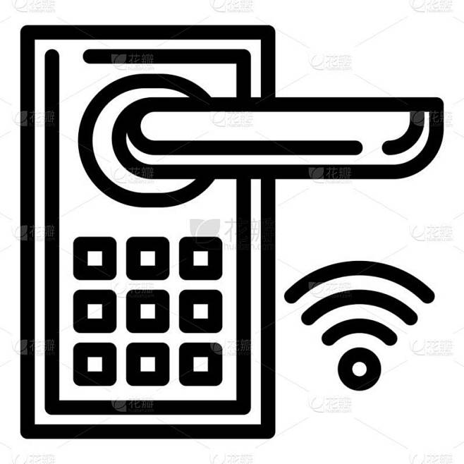 智能门锁图标, 轮廓样式
