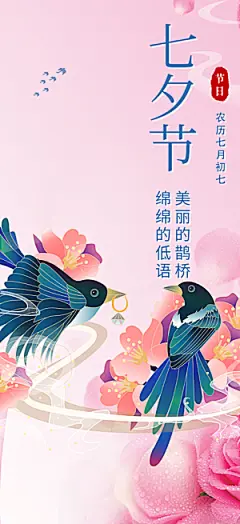浪漫甜蜜美丽七夕情人节爱情活动海报