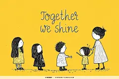 3款可爱俏皮趣味卡通贺卡儿童画册童话书籍封面标题手写英文字体