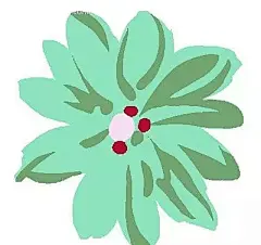 一朵绿色花朵手绘风格绘图PSD|PSD分层素材|PSD素材|彩色|插画|插图|分层|花边|花边素材|花纹|花纹素材|绘图|漫画|墨迹|手绘|水彩|素材|线描