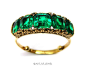 1890年代英国的五石祖母绿戒指