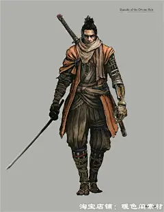 游戏只狼官方原画艺术设定高清壁纸原声集美术概念设定同人图片集-淘宝网