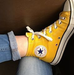 converse, yellow, an...