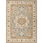 NOVICA Classic Oriental Blue/Ivory Wool Area Rug