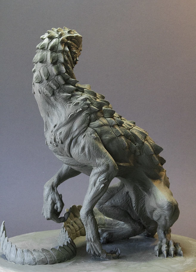 Galiguana, Jorge Norgaard : Personal maquette project. <br/>13' tall. Chavant Clay medium!