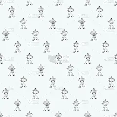 机器人涂鸦图案