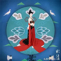 古典古装复古中国风异域风情唯美摄影古风敦煌少女手绘水墨漫画