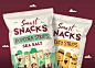 Smart Snacks : Packaging and branding design for Smart Snacks, a new snack brand based in Costa Rica. With the design we want to show that this is a funny and different product that should stand out on the supermarket. We use a casual, colored and dynamic