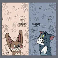 #猫和老鼠#
- 可爱涂鸦情侣壁纸。
—— Jerry 杰瑞ⅩTom 汤姆. (图源:汉清)
采集:@Yunduo·少女心-微博