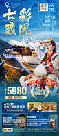 西藏人物旅游海报-源文件
