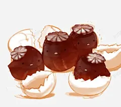 破壳而出的小鸡高清素材 卡通 可爱 小鸡崽 手绘 萌 蛋壳 食品海报插画 免抠png 设计图片 免费下载