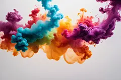 3D彩色烟雾渐变彩色烟雾背景图片