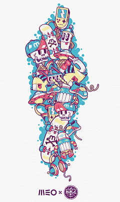 Y00000采集到涂鸦，潮流插画