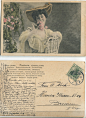 1906年德国美女明信片实寄-淘宝网