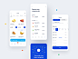 Click & Collect - Reinventing Online Grocery Shopping Experience map ecommerce recipe blue application mobile store order calendar emoji list food navigation tracking