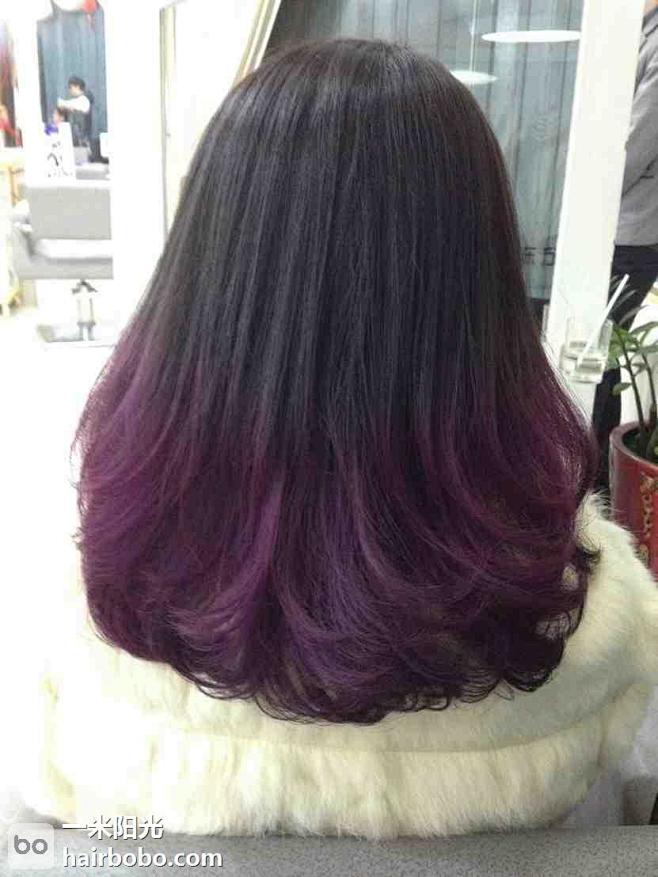一米阳光分享的女士染发--#原创作品#紫...