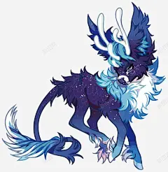 蓝色小鹿高清素材 png 设计图片 页面网页 平面电商 创意素材 png素材