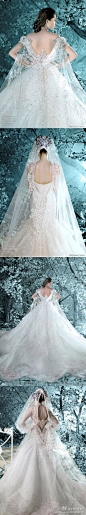 Michael Cinco Wedding Dresses 超完美的婚纱后背设计