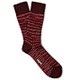 Missoni - Crochet-Knit Cotton-Blend Socks | MR PORTER : Liven up your essentials capsule with Missoni's crochet-knit cotton-blend socks. Designed in a staggered stripe pattern, they have rich shades of burgundy, claret and stark white that make them feel 