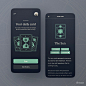 This may contain: two mobile phone screens displaying the daily tarot card game's sun and moon symbols