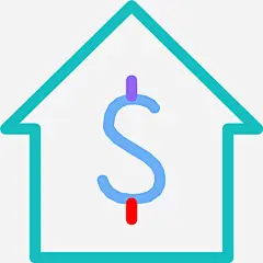 待售美元符号房屋图标_88ICON https://88icon.com 待售 美元符号 房屋 房产 不动产 价值