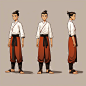 Young IP image, blind box, Chinese Taoist, proportion three head body, three views and three dimensionality, full body shooting, cartoon image viewpoint, and comic image generation viewpoint, namely comic image front view, comic image side view, and comic