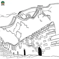 儿童简笔画图片作品 万里长城简笔画画法◆肉丁儿童网