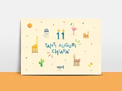 Small postcard I have designed for the birthday of a young girl I was invited to. 
Hope you enjoy :)