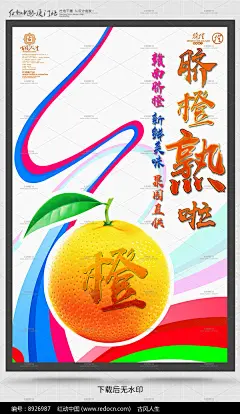 赣南脐橙海报设计模板